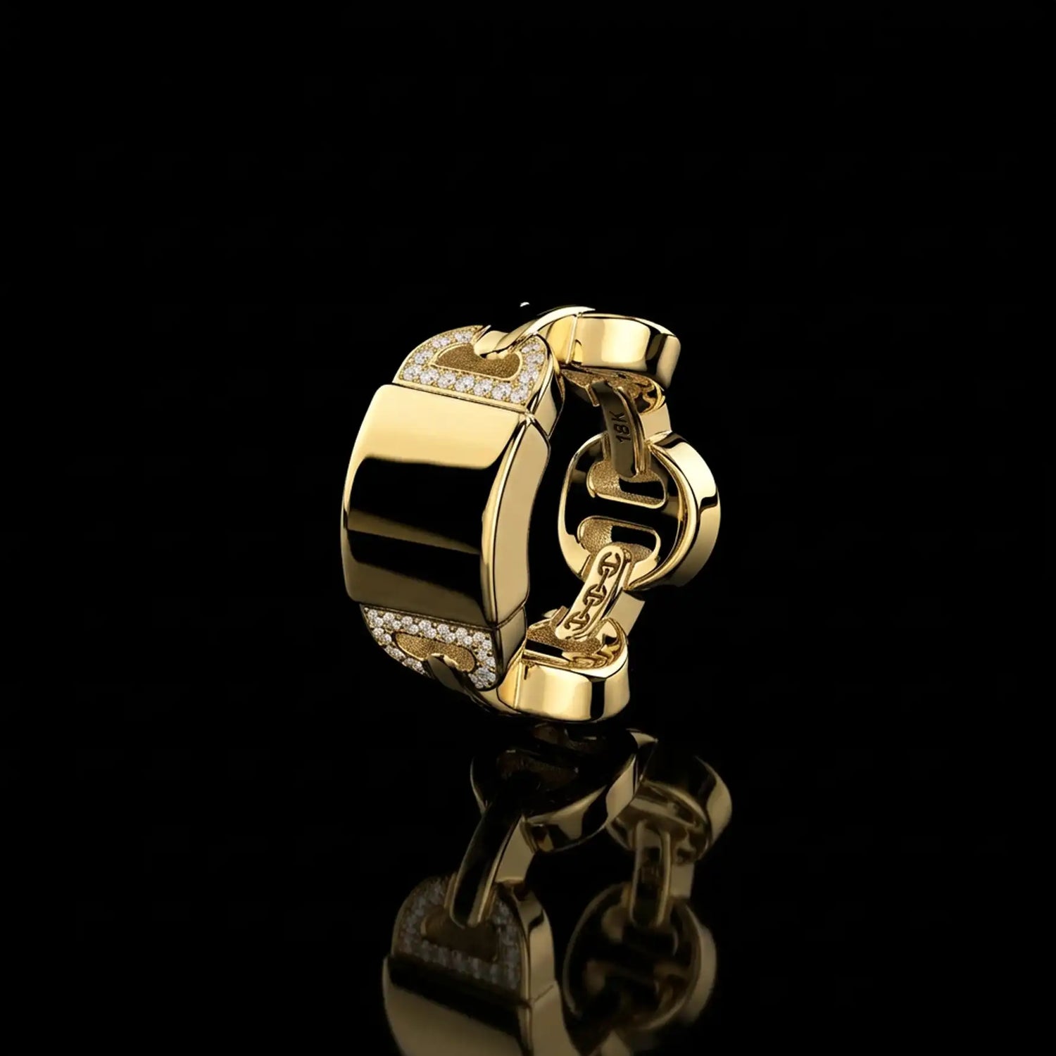 Brute Classic Tri-Link Monogram with Diamonds