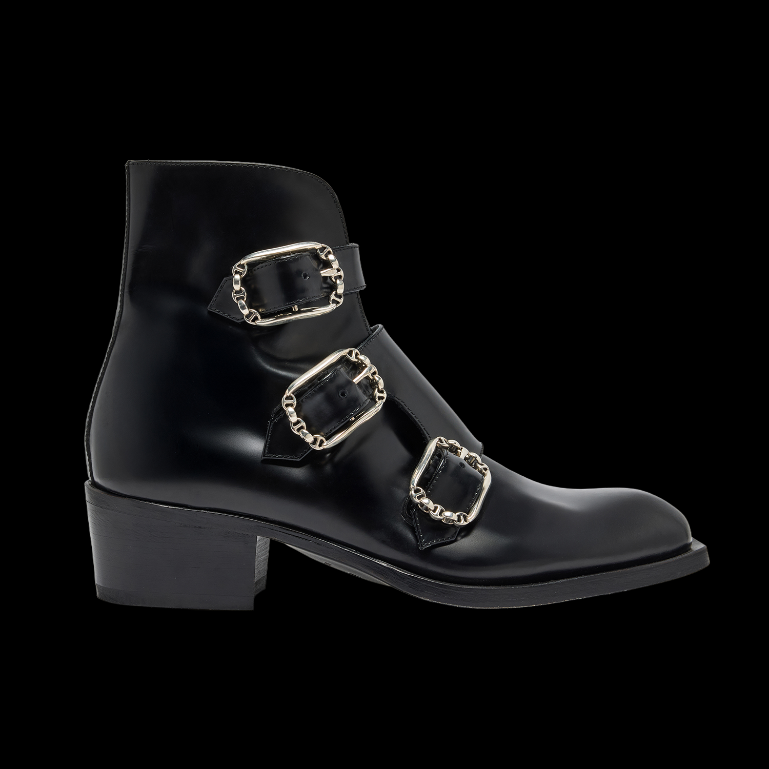 LEATHER MONK-STRAP BOOTS X 424