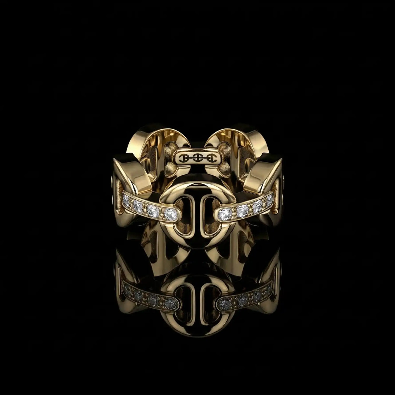 Classic Tri-Link with Diamond Bridges