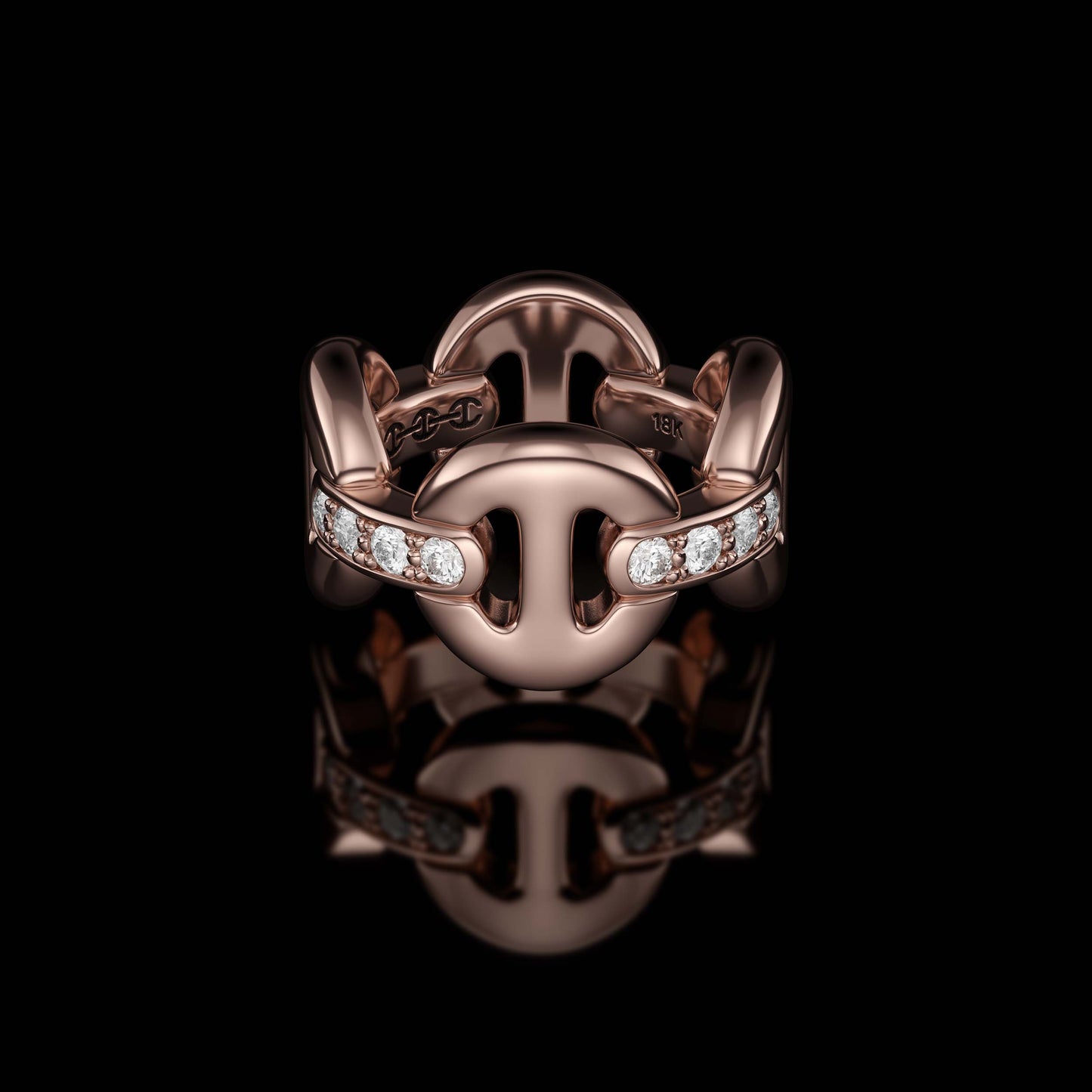 QUAD LINK WITH DIAMOND BRIDGES