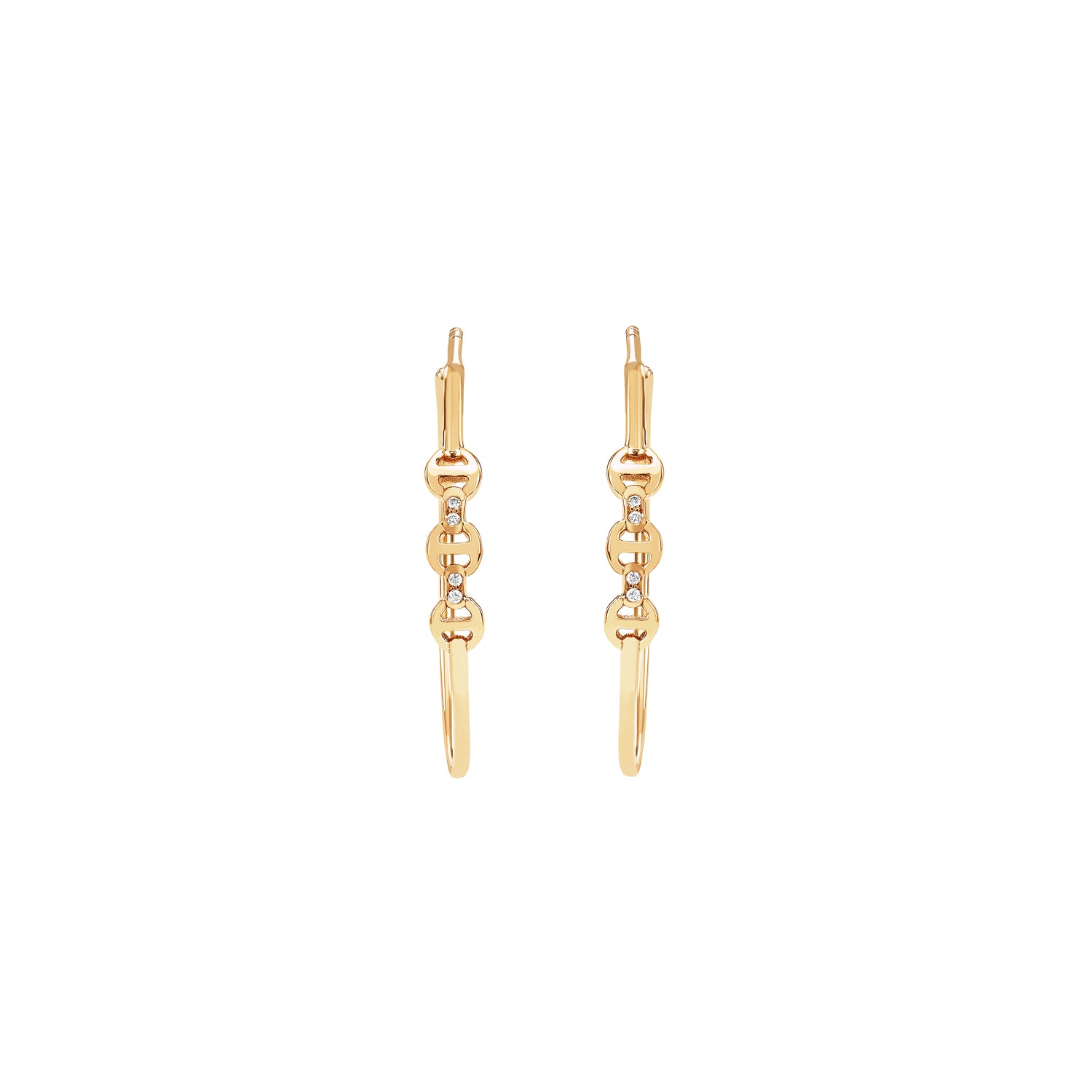 MINI HOOP WITH DIAMOND BRIDGES