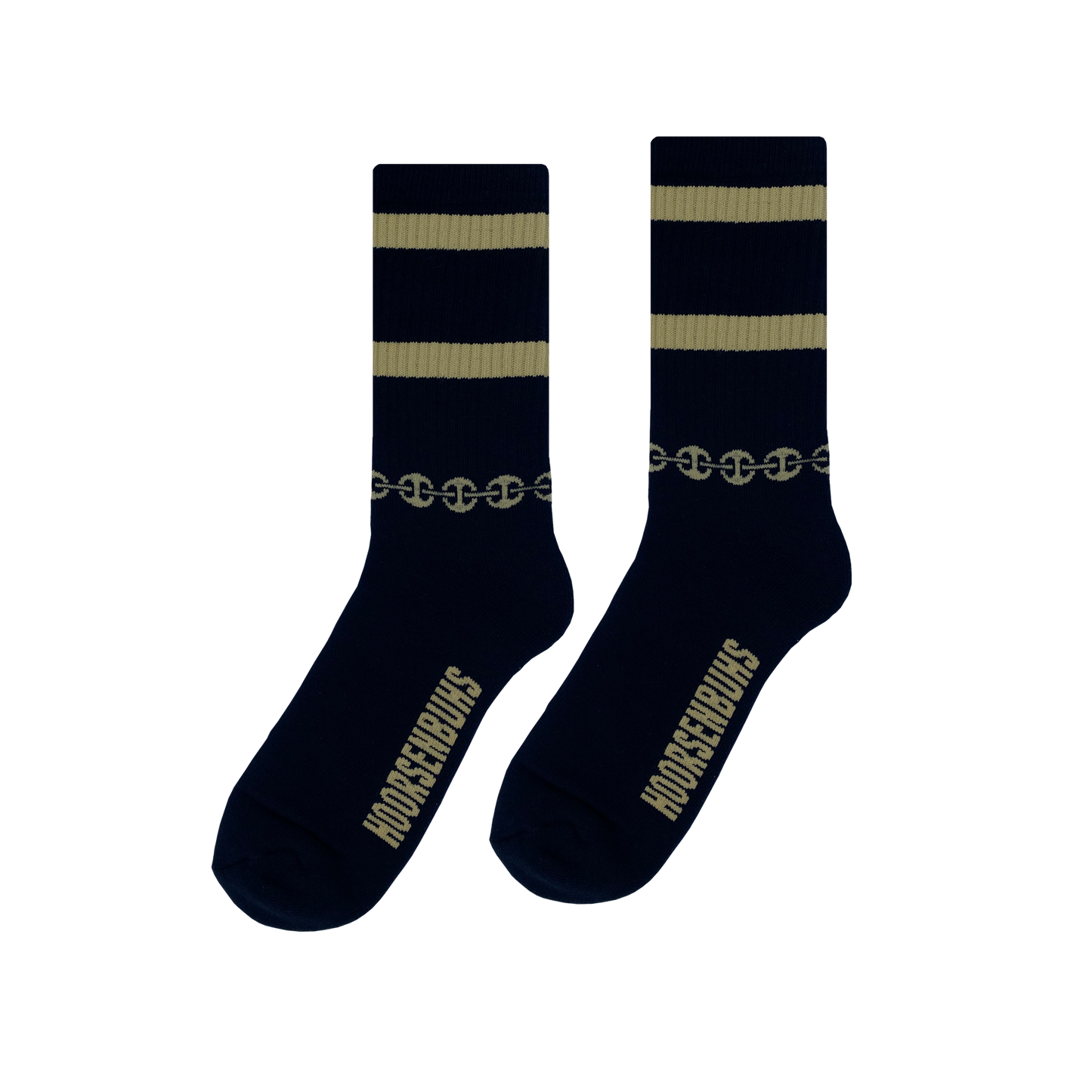 BLACK LINK CHAIN SPORT SOCK