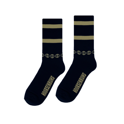 BLACK LINK CHAIN SPORT SOCK