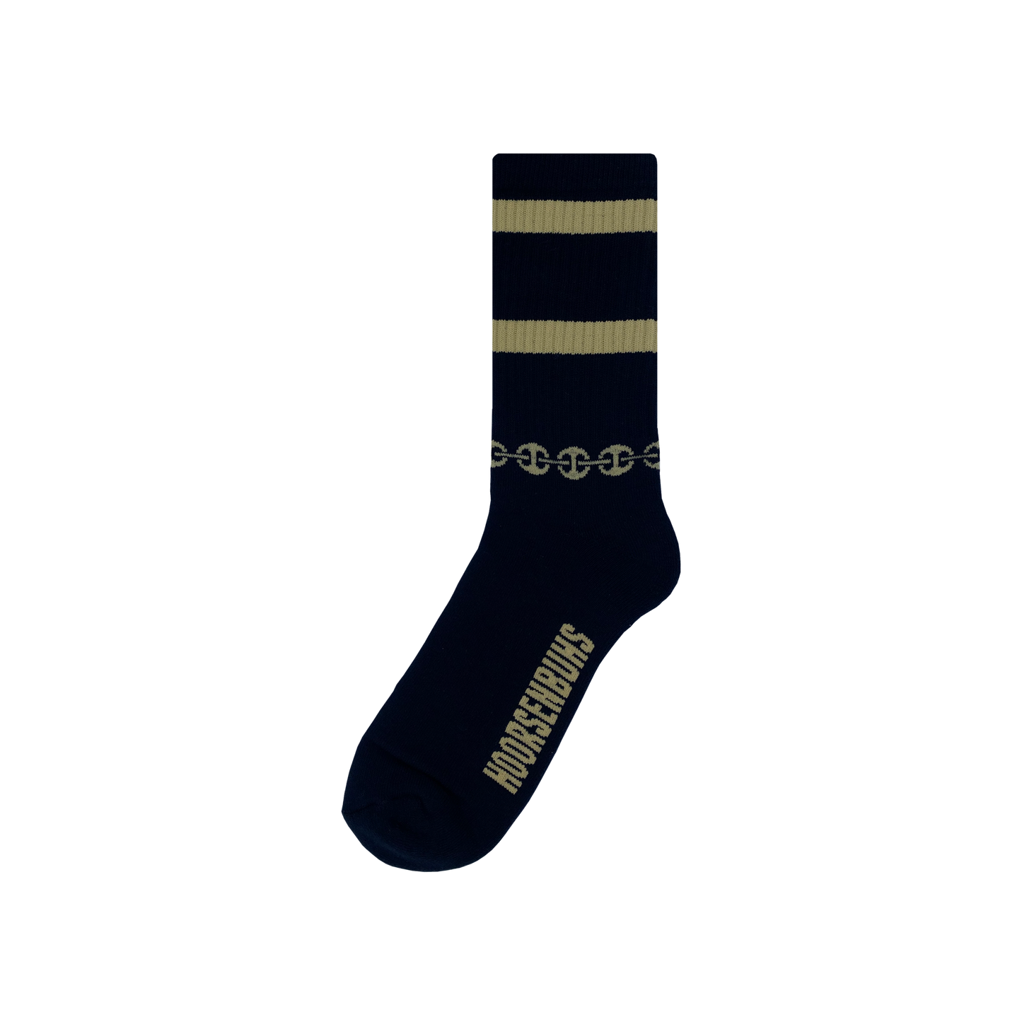 BLACK LINK CHAIN SPORT SOCK